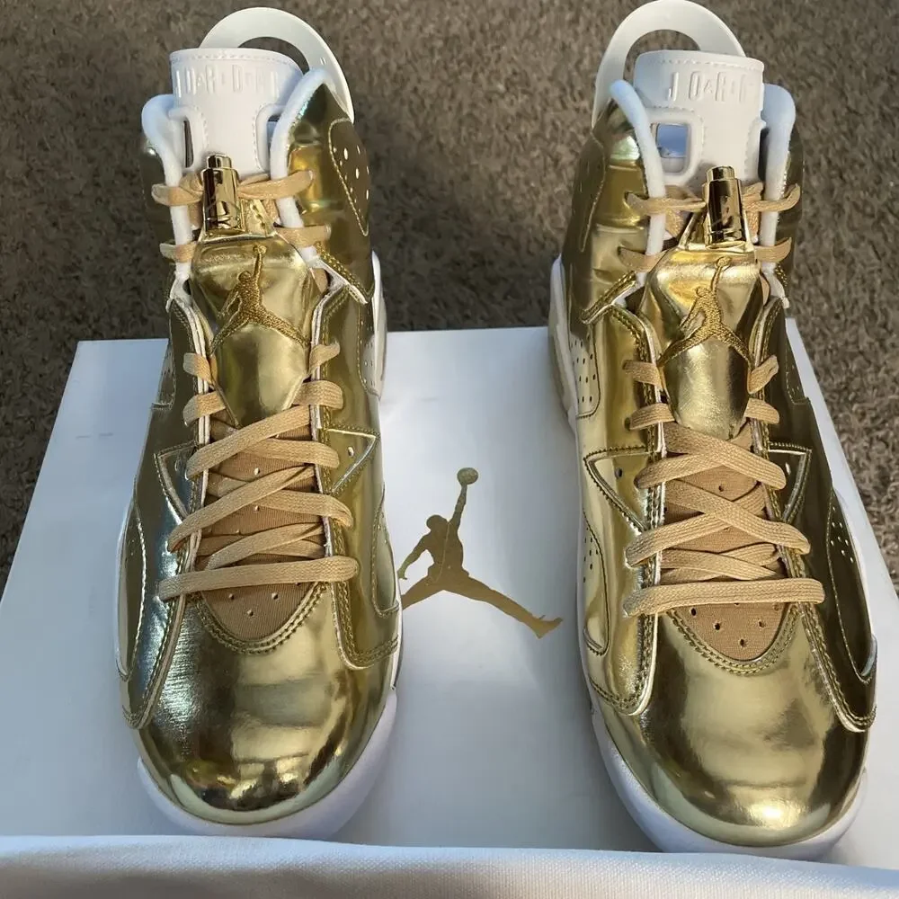 Air Jordan 6 Retro Pinnacle Metallic Gold Men size 9.5 #854271-730 Brand New